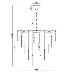 Waverly 16 Light Crystal Pendant Satin Brass